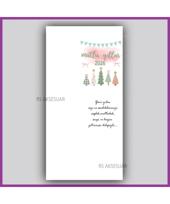 Yılbaşı Kartları - Yeni Yıl Hediye Anahtarlık Kartı