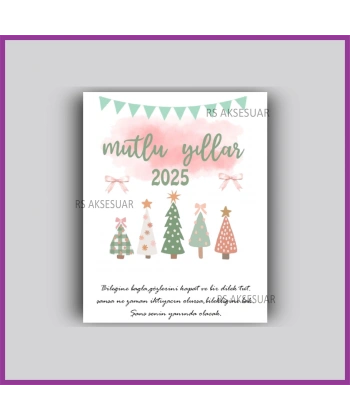 Yılbaşı Kartları - Yeni Yıl Hediye Bileklik Kartı