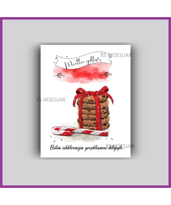 Yılbaşı Kartları - Yeni Yıl Hediye Bileklik Kartı