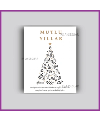 Yılbaşı Kartları - Yeni Yıl Hediye Bileklik Kartı