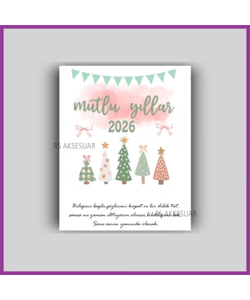 Yılbaşı Kartları - Yeni Yıl Hediye Bileklik Kartı