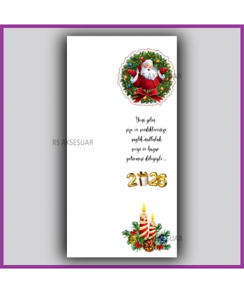 Yılbaşı - Yeni Yıl Hediye Anahtarlık Kartı - YY07