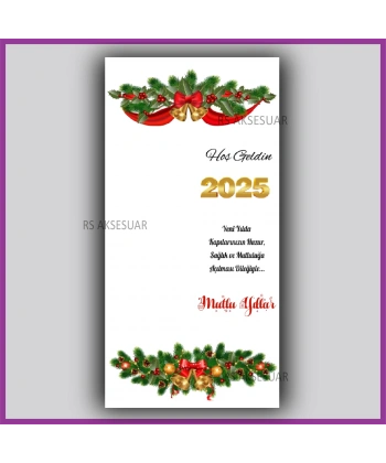 Yılbaşı Kartları - Yeni Yıl Hediye Anahtarlık Kartı