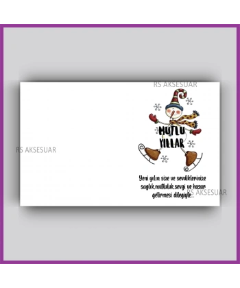 Yılbaşı Kartları - Yeni Yıl Hediye Anahtarlık Kartı
