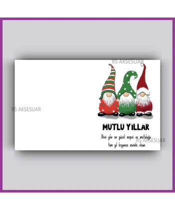 Yılbaşı Kartları - Yeni Yıl Hediye Anahtarlık Kartı