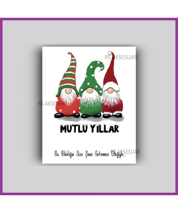 Yılbaşı Kartları - Yeni Yıl Hediye Bileklik Kartı