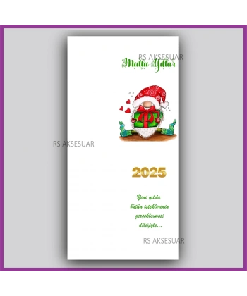 Yılbaşı Kartları - Yeni Yıl Hediye Anahtarlık Kartı