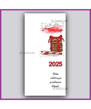 Yılbaşı Kartları - Yeni Yıl Hediye Anahtarlık Kartı