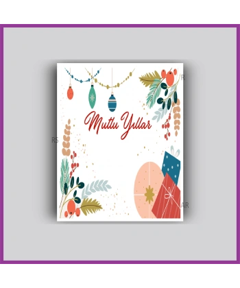 Yılbaşı Kartları - Yeni Yıl Hediye Bileklik Kartı