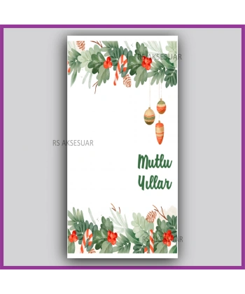 Yılbaşı Kartları - Yeni Yıl Hediye Anahtarlık Kartı