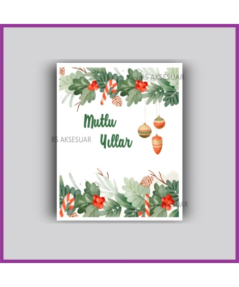 Yılbaşı Kartları - Yeni Yıl Hediye Bileklik Kartı