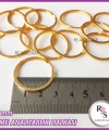 50 adet 2.5 cm Ezme Halka Anahtarlık Aparatı -Altın Renkli