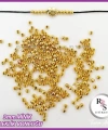 50gr 3mm Metal Minik Boncuk - Bit Boncuk - Şans Bileklik Boncuğu - Altın Renkli