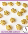 35 adet Yonca Metal Boncuk - Şans Bileklik Boncuğu - Altın Renkli