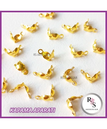 50 adet Bileklik, Kolye Kapama Sıkıştırma Aparatı - Altın Renkli