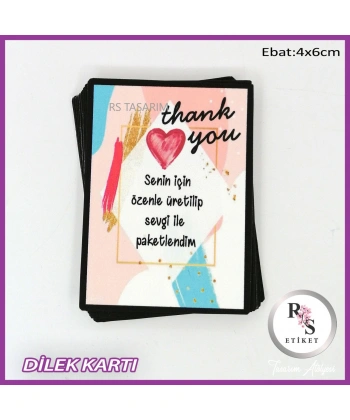 50 adet Paketleme Kartları