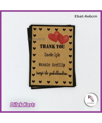 50 adet Paketleme Kartları