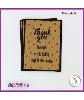 50 adet Paketleme Kartları