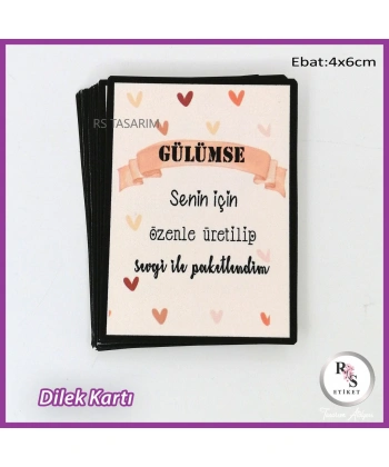 50 adet Paketleme Kartları