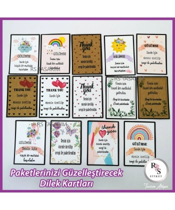 50 adet Paketleme Kartları -Karışık Model