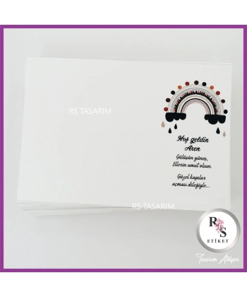 Gökkuşağı Makrome Anahtarlık İsim Kartı -rs183