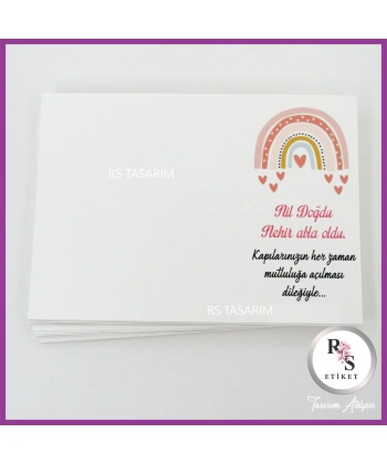 Gökkuşağı Makrome Anahtarlık İsim Kartı -rs184