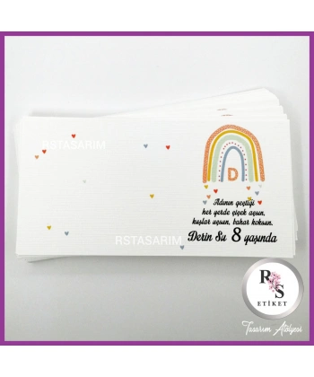 Gökkuşağı Makrome Anahtarlık İsim Kartı -rs212