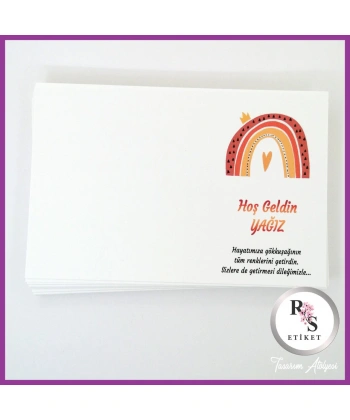 Gökkuşağı Makrome Anahtarlık İsim Kartı -rs242