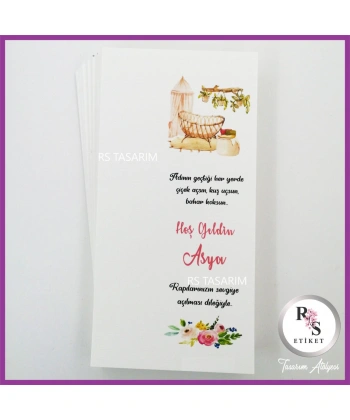 Makrome Anahtarlık İsim Kartı - Kart -rs111