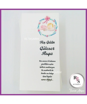 Makrome Anahtarlık İsim Kartı - Kart -rs120