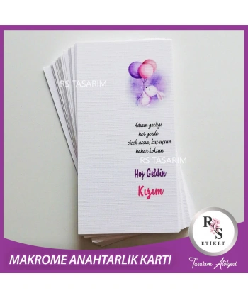 Makrome Anahtarlık İsim Kartı -rs103