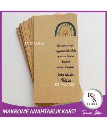 Makrome Anahtarlık İsim Kartı -rs105