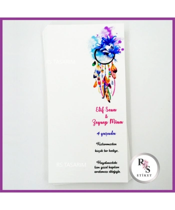 Makrome Anahtarlık İsim Kartı -rs187c