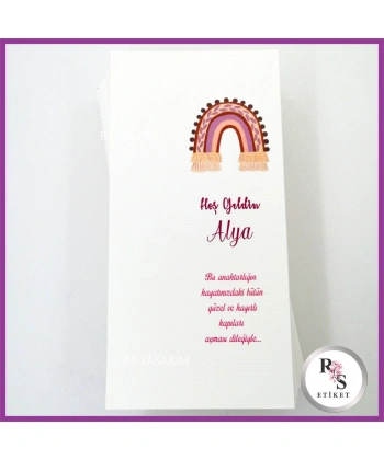 Makrome Anahtarlık İsim Kartı-rs187e