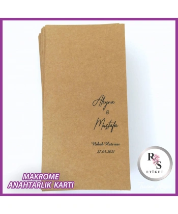 Makrome Anahtarlık İsim Kartı-rs223