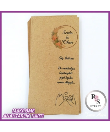 Makrome Anahtarlık İsim Kartı-rs224