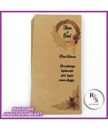 Makrome Anahtarlık İsim Kartı-rs225