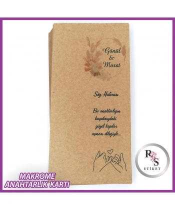 Makrome Anahtarlık İsim Kartı-rs226