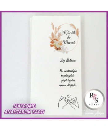 Makrome Anahtarlık İsim Kartı-rs227