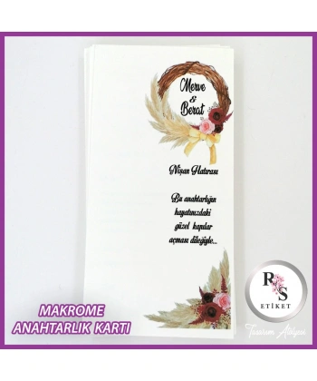 Makrome Anahtarlık İsim Kartı-rs228