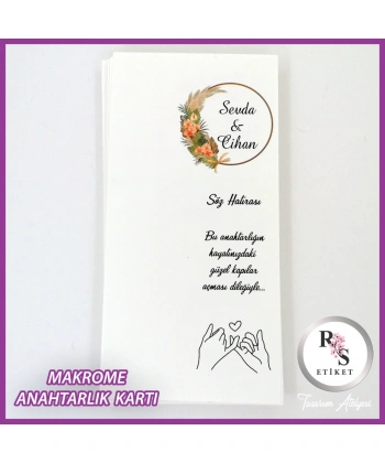 Makrome Anahtarlık İsim Kartı-rs229