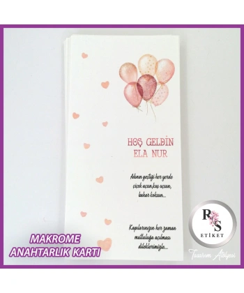 Makrome Anahtarlık İsim Kartı-rs230