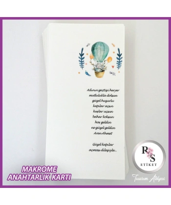 Makrome Anahtarlık İsim Kartı -rs232