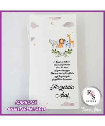 Makrome Anahtarlık İsim Kartı -rs233