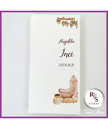 Makrome Anahtarlık İsim Kartı -rs235