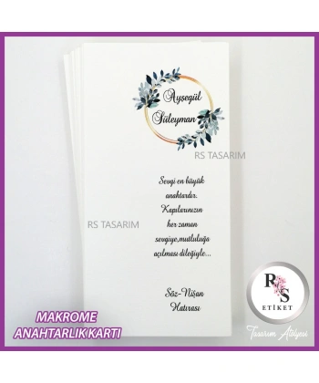 Makrome Anahtarlık İsim Kartı -rs270