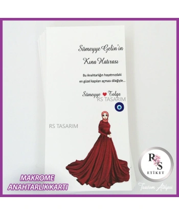 Makrome Anahtarlık İsim Kartı -rs271