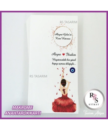 Makrome Anahtarlık İsim Kartı -rs272