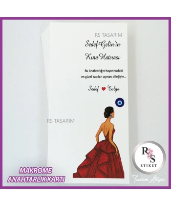 Makrome Anahtarlık İsim Kartı -rs273