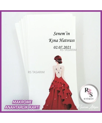 Makrome Anahtarlık İsim Kartı -rs275